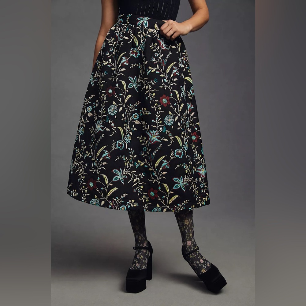 Anthropologie Maeve Brocade Maxi Skirt